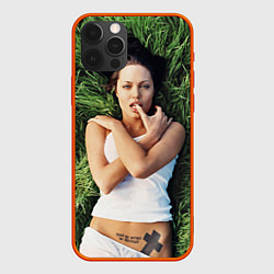 Чехол для iPhone 12 Pro Max Анджелина Джоли, цвет: 3D-красный