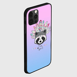 Чехол для iPhone 12 Pro Max Raccoon: Free Spirit, цвет: 3D-черный — фото 2