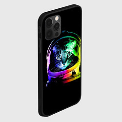 Чехол для iPhone 12 Pro Max Кот космонавт, цвет: 3D-черный — фото 2