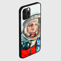 Чехол для iPhone 12 Pro Max Гагарин в полете, цвет: 3D-черный — фото 2