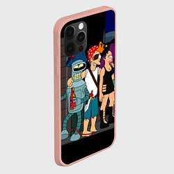 Чехол для iPhone 12 Pro Max Футурама пати, цвет: 3D-светло-розовый — фото 2