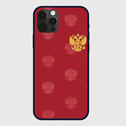 Чехол для iPhone 12 Pro Max Сборная России по футболу, цвет: 3D-черный