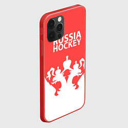 Чехол для iPhone 12 Pro Max Russia Hockey, цвет: 3D-красный — фото 2