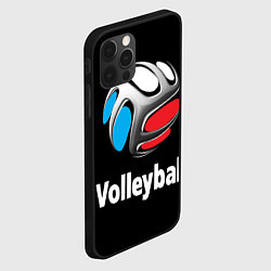Чехол для iPhone 12 Pro Max Волейбольный мяч российский триколор, цвет: 3D-черный — фото 2