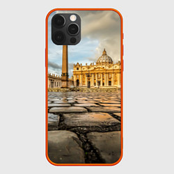 Чехол для iPhone 12 Pro Max Площадь святого Петра, цвет: 3D-красный