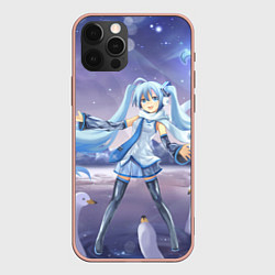 Чехол для iPhone 12 Pro Max Hatsune Miku, цвет: 3D-светло-розовый