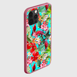 Чехол для iPhone 12 Pro Max Тропический мир, цвет: 3D-малиновый — фото 2