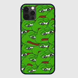 Чехол для iPhone 12 Pro Max Sad frogs, цвет: 3D-черный