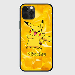 Чехол для iPhone 12 Pro Pikachu, цвет: 3D-черный