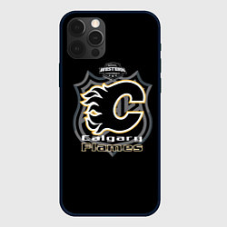 Чехол для iPhone 12 Pro Calgary Flames Team, цвет: 3D-черный
