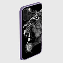 Чехол для iPhone 12 Pro Рык львицы, цвет: 3D-серый — фото 2