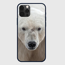 Чехол для iPhone 12 Pro Белый медведь, цвет: 3D-черный