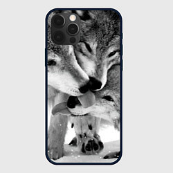 Чехол для iPhone 12 Pro Волчья семья, цвет: 3D-черный