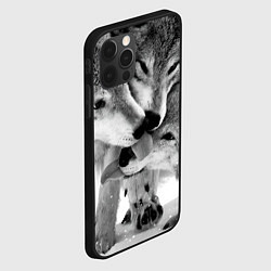 Чехол для iPhone 12 Pro Волчья семья, цвет: 3D-черный — фото 2