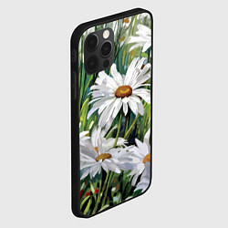 Чехол для iPhone 12 Pro Ромашки, цвет: 3D-черный — фото 2