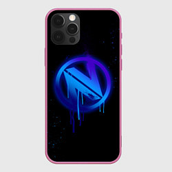 Чехол для iPhone 12 Pro EnVyUs: Black collection, цвет: 3D-малиновый