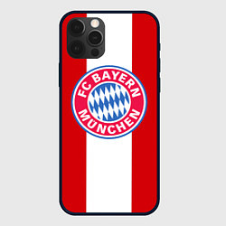 Чехол для iPhone 12 Pro Bayern FC: Red line, цвет: 3D-черный