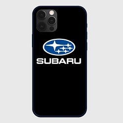 Чехол для iPhone 12 Pro Subaru - emblem, цвет: 3D-черный