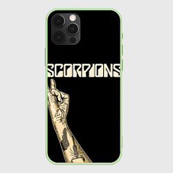 Чехол для iPhone 12 Pro Scorpions Rock, цвет: 3D-салатовый