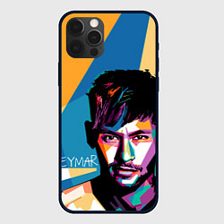 Чехол для iPhone 12 Pro Neymar Polygons, цвет: 3D-черный