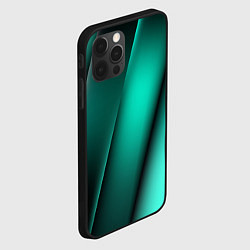 Чехол для iPhone 12 Pro Emerald lines, цвет: 3D-черный — фото 2