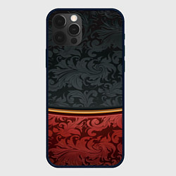 Чехол iPhone 12 Pro Узоры Black and Red