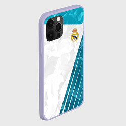 Чехол для iPhone 12 Pro FC Real Madrid: Abstract, цвет: 3D-светло-сиреневый — фото 2