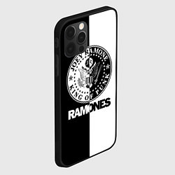 Чехол для iPhone 12 Pro Ramones B&W, цвет: 3D-черный — фото 2