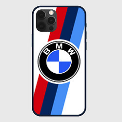 Чехол для iPhone 12 Pro BMW M: White Sport, цвет: 3D-черный