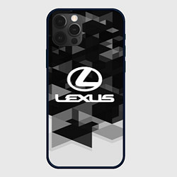 Чехол для iPhone 12 Pro Lexus sport geometry, цвет: 3D-черный