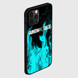 Чехол для iPhone 12 Pro R6S: Turquoise Flame, цвет: 3D-черный — фото 2