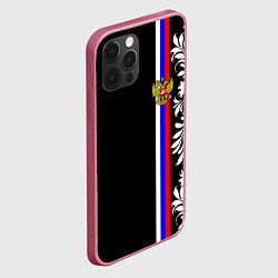 Чехол для iPhone 12 Pro Россия: цветочная коллекция, цвет: 3D-малиновый — фото 2