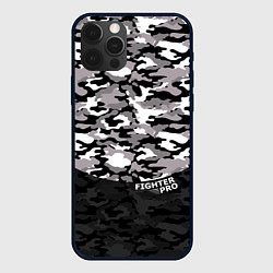 Чехол для iPhone 12 Pro Fighter PRO, цвет: 3D-черный