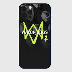 Чехол iPhone 12 Pro Watch Dogs 2: Skulls Pattern