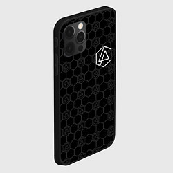 Чехол для iPhone 12 Pro Linkin Park: Black Carbon, цвет: 3D-черный — фото 2