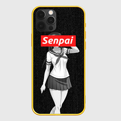 Чехол для iPhone 12 Pro Senpai: School Girl, цвет: 3D-желтый