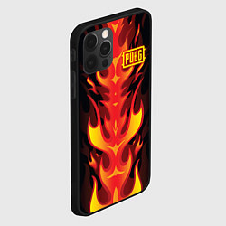Чехол для iPhone 12 Pro PUBG: Hell Flame, цвет: 3D-черный — фото 2