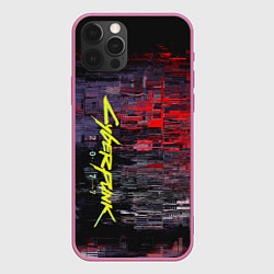 Чехол для iPhone 12 Pro Cyberpunk 2077, цвет: 3D-малиновый