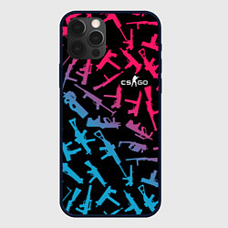 Чехол для iPhone 12 Pro CS:GO Neon Weapons, цвет: 3D-черный