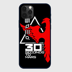 Чехол для iPhone 12 Pro 30 Seconds to Mars, цвет: 3D-черный