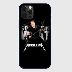 Чехол для iPhone 12 Pro Metallica black, цвет: 3D-черный