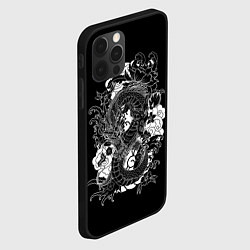 Чехол для iPhone 12 Pro Японский дракон, цвет: 3D-черный — фото 2