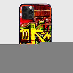 Чехол для iPhone 12 Pro Red Graffiti, цвет: 3D-черный