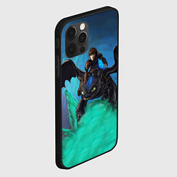 Чехол для iPhone 12 Pro Как приручить дракона, цвет: 3D-черный — фото 2