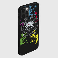 Чехол для iPhone 12 Pro Ведьмак: Сила стихий, цвет: 3D-черный — фото 2