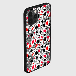 Чехол для iPhone 12 Pro Игральные карты - тузы, цвет: 3D-черный — фото 2