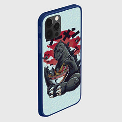Чехол для iPhone 12 Pro Blue Godzilla, цвет: 3D-тёмно-синий — фото 2