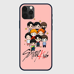 Чехол для iPhone 12 Pro Stray Kids, цвет: 3D-черный