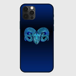 Чехол для iPhone 12 Pro Знаки Зодиака Овен, цвет: 3D-черный