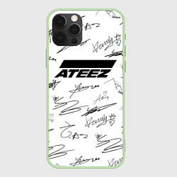 Чехол для iPhone 12 Pro ATEEZ АВТОГРАФЫ, цвет: 3D-салатовый